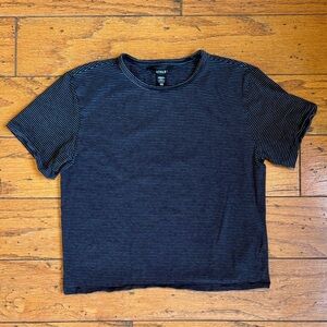 Athleta Black Striped T-Shirt